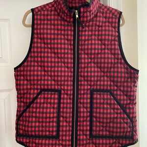 J. Crew red /black checkered Vest - Women's